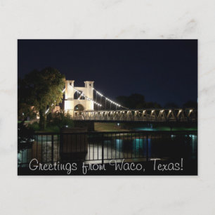 Carte postale du pont de suspension (avec texte)