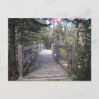 Carte postale du pont en bois d'Onward Maine