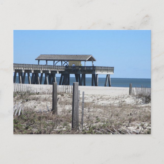 Carte postale du ponton de l'île de Tybee (Devant)