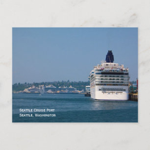 Carte postale du port de croisières de Seattle