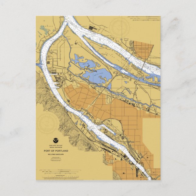 Carte postale du port nautique de Portland Oregon (Devant)