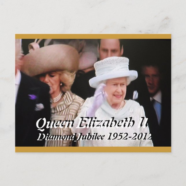 Carte postale du portrait du jubilé de la reine El (Devant)