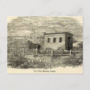 Carte postale du premier entraîneur ferroviaire