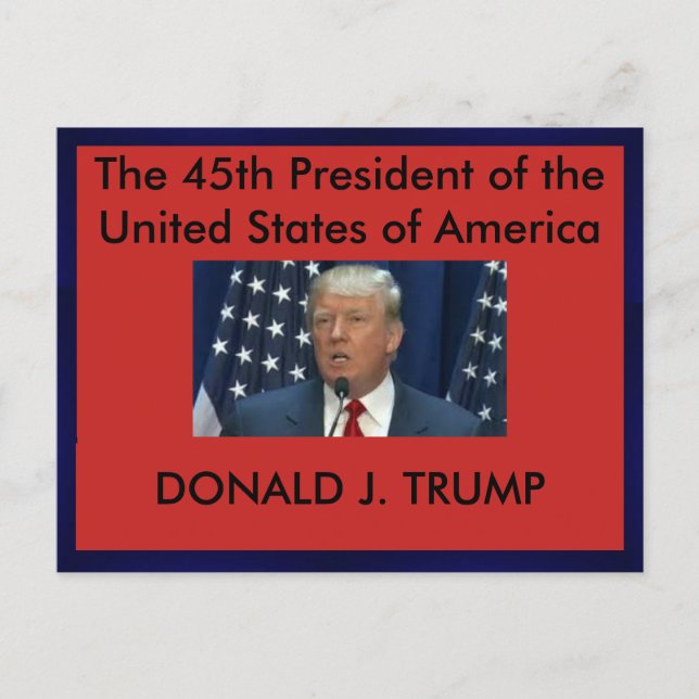 Carte postale du président Donald Trump (Devant)