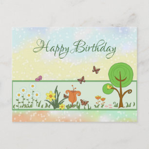 Carte postale du printemps papier