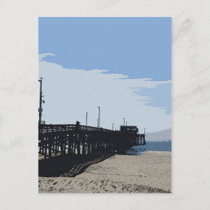 Carte postale du quai de la plage de Newport