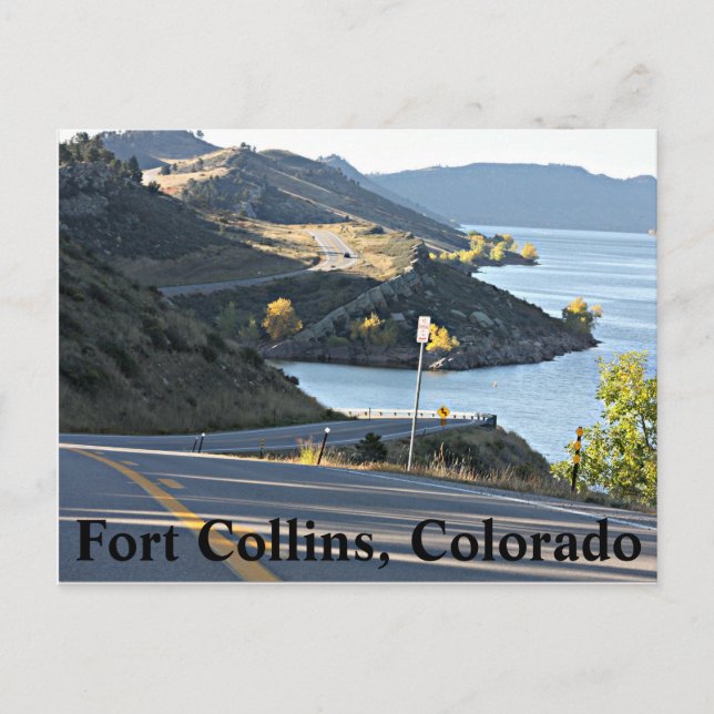Carte postale du réservoir Horsetooth (Devant)