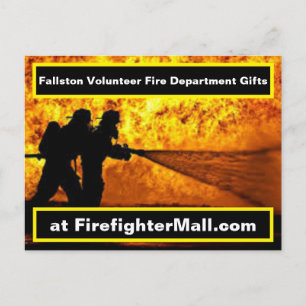 Carte postale du service de pompiers volontaires d