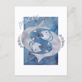 Carte postale du signe du zodiaque Poissons