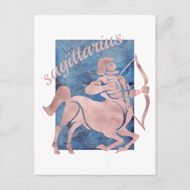 Carte postale du signe du zodiaque Sagittaire (Devant)
