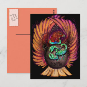 Carte postale du signe du zodiaque Scorpion
