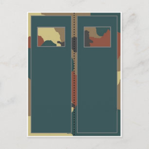 Carte postale du Signet de camouflage vert Woodlan