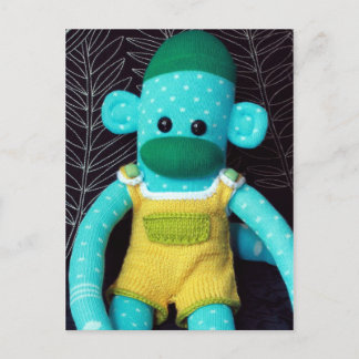 Carte postale du singe en chaussette de Mars - Stu