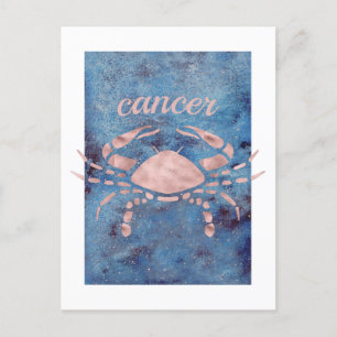 Carte postale du symbole du cancer Zodiac