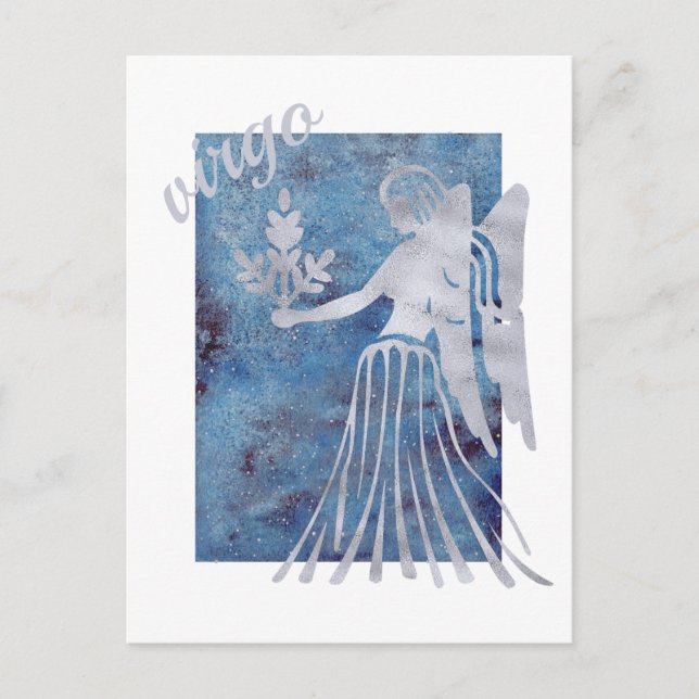 Carte postale du symbole Virgo Zodiac (Devant)