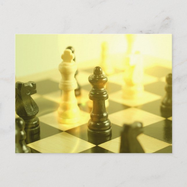Carte postale du tableau d'échecs (Devant)