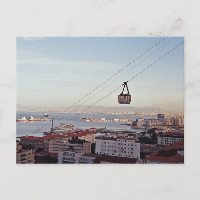 Carte postale du téléphérique de Gibraltar (Devant)