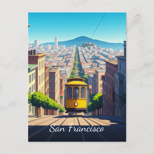 Carte postale du téléphérique de San Francisco (Devant)