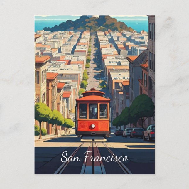 Carte postale du téléphérique de San Francisco (Devant)