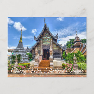 Carte postale du temple de Chiang Mai Thaïlande