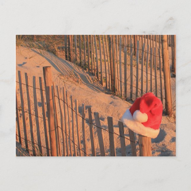 Carte postale du thème de la plage de Noël (Devant)
