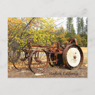 Carte postale du tracteur du début des années 1900