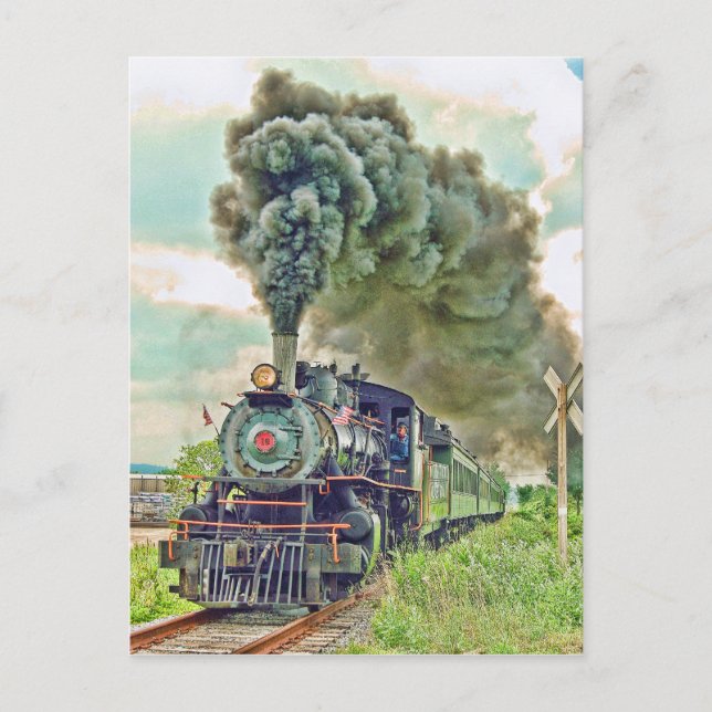 Carte postale du train à vapeur (Devant)