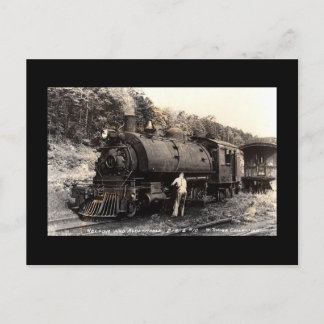 Carte postale du train à vapeur vintage