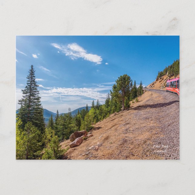 Carte postale du train du Pikes Peak (Devant)
