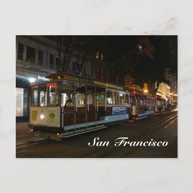 Carte postale du tramway à câble de San Francisco  (Devant)