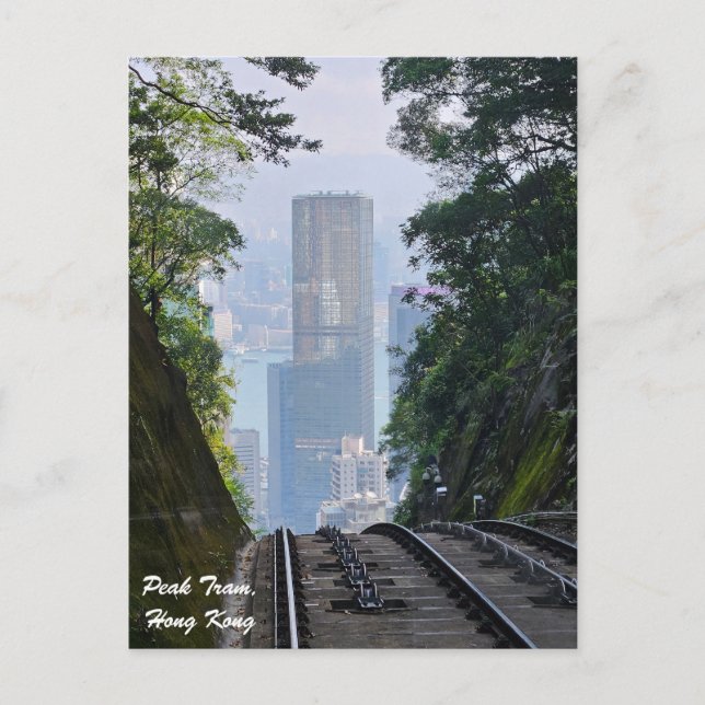 Carte postale du tramway Hong Kong Peak (Devant)