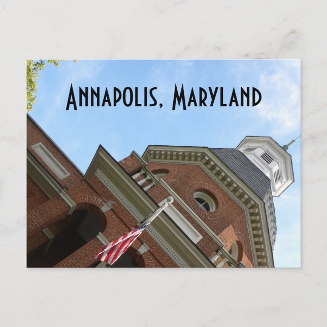 Carte postale du tribunal d'Annapolis, MD (Devant)