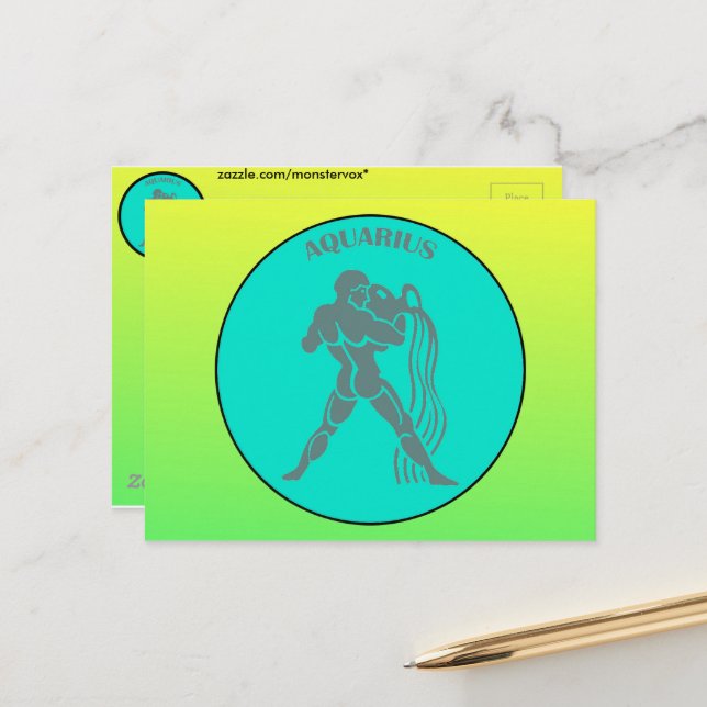 Carte postale du Verseau (Devant/Arrière en situation)