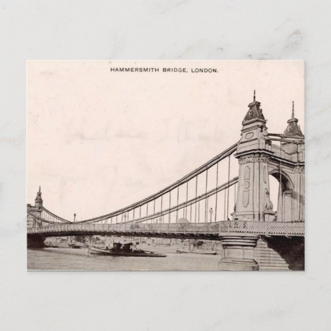 Carte postale du Vieux-Londres - Hammersmith Bridg (Devant)