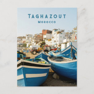 Carte postale du village côtier de Taghazout Maroc