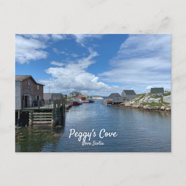 Carte postale du village de pêcheurs de Peggys Cov (Devant)