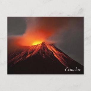 carte postale du volcan équatorien paysage
