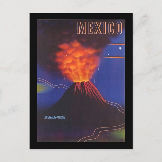 Carte postale du volcan mexicain (Devant)
