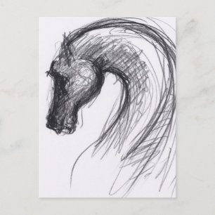 Carte postale du zodiaque de l'année du cheval des