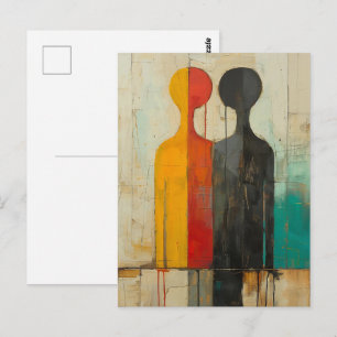 Carte Postale Dualité – Figures Abstraites de Lumière et d'Ombre