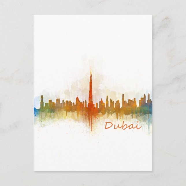 Carte Postale Dubai Skyline Cityscape Emirates v3 (Devant)
