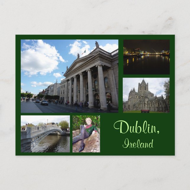 Carte Postale Dublin Collage (Devant)