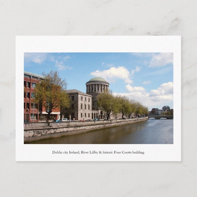 Carte Postale Dublin Irlande, bâtiment de quatre tribunaux (Devant)