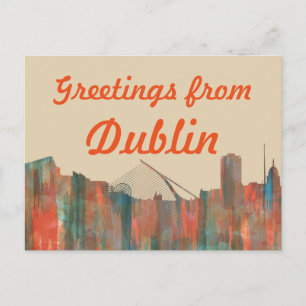Carte Postale Dublin Irlande Skyline Navaho