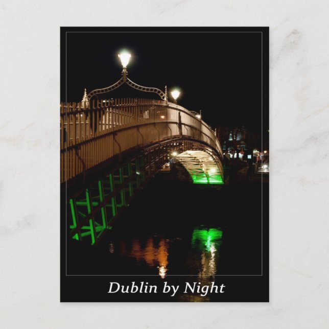 Carte Postale Dublin par nuit (Devant)