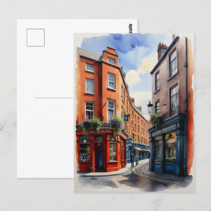 Carte Postale Dublin watercolor