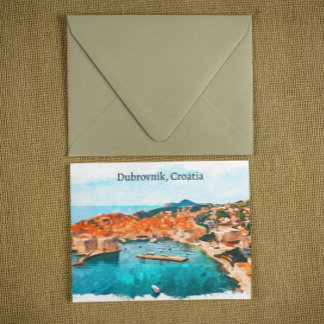 Carte Postale Dubrovnik Cool Croatie Vue panoramique de la côte 
