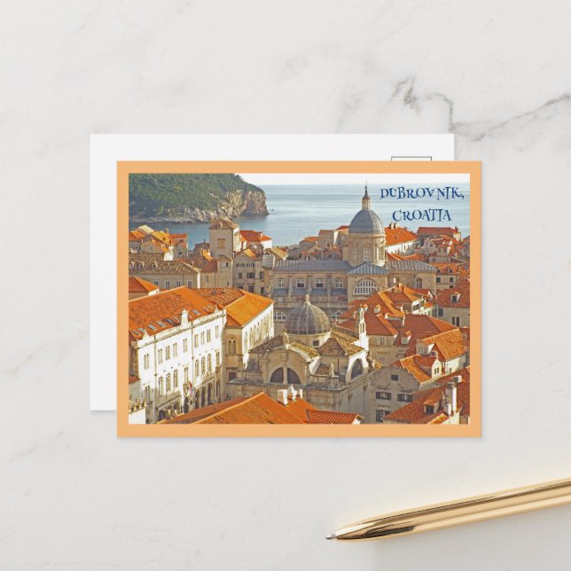 CARTE POSTALE DUBROVNIK, CROATIE (Devant/Arrière en situation)