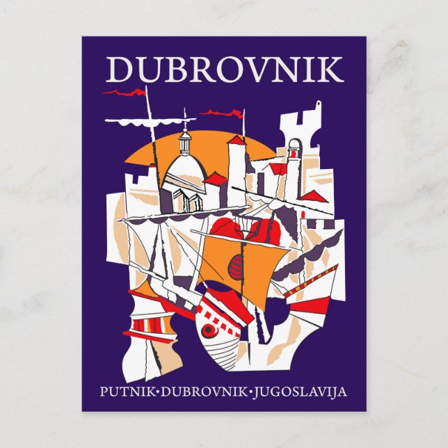 Carte Postale Dubrovnik, Yougoslavie (Devant)