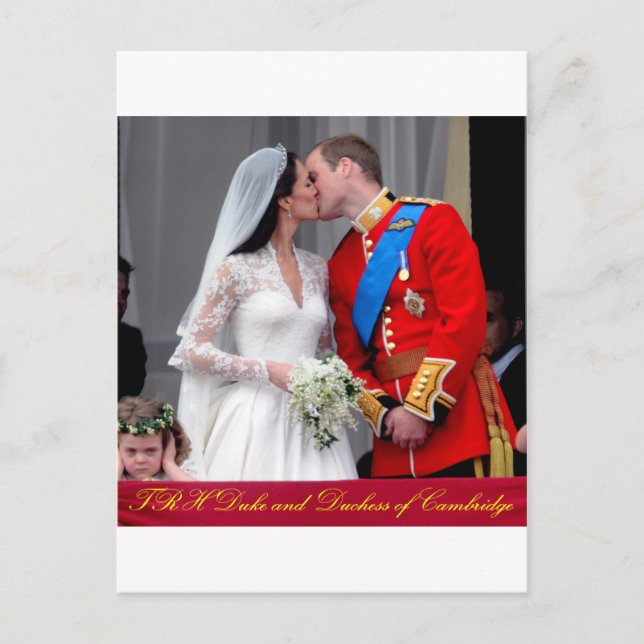 Carte Postale Duc et duchesse de Cambridge Mariage royal (Devant)